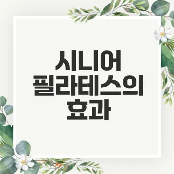 60대 이상 시니어를 위한 필라테스의 모든 것