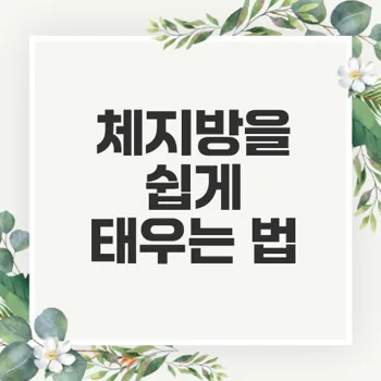 도구 없이 체지방 태우는 집 유산소 운동 5가지