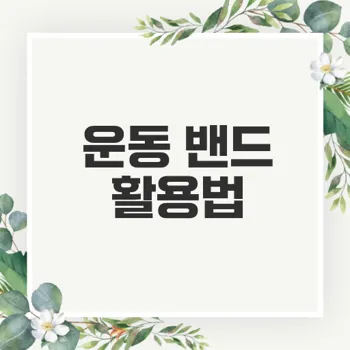 운동 밴드로 효과적인 다이어트 가능할까