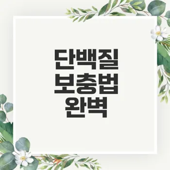 운동 후 단백질 보충의 필요성과 효과적인 섭취법은 무엇일까